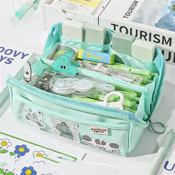 Şeffaf Kalem Kutusu İçin Uygun Erkek Ve Kız Minimalist Basit Kalem Kutusu Japon Tarzı Dayanıklı kırtasiye malzemesi saklama çantası