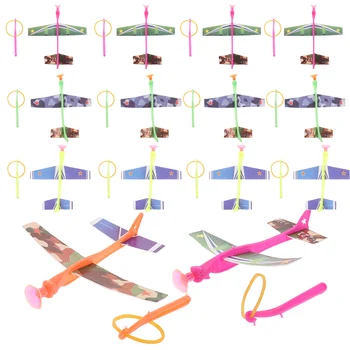 30 adet Uçak Oyuncak İnteraktif Uçak Atma Oyuncak Komik Mancınık Uçak Oyuncak Sapan ile