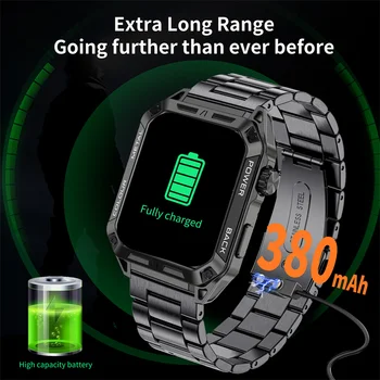 LIGE 2023 Erkekler Yeni 1.91 inç akıllı saat Spor Modları Bluetooth Çağrı Su Geçirmez Sağlık Monitör Açık ios için akıllı saat Android