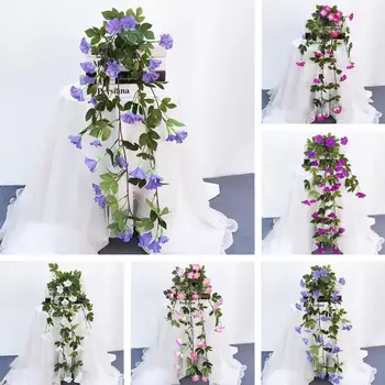 1 Buket Yapay Sabah Zafer Simülasyon çiçek askılığı Asılı Duvar Çiçekler Ev Bahçe Düğün Parti Dekorasyon için