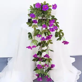 1 Buket Yapay Sabah Zafer Simülasyon çiçek askılığı Asılı Duvar Çiçekler Ev Bahçe Düğün Parti Dekorasyon için