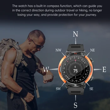1.52 İnç Bluetooth Çağrı akıllı saat Erkekler Spor İzci 420mAh Pil IP68 Su Geçirmez Açık Spor android IOS İçin Smartwatch