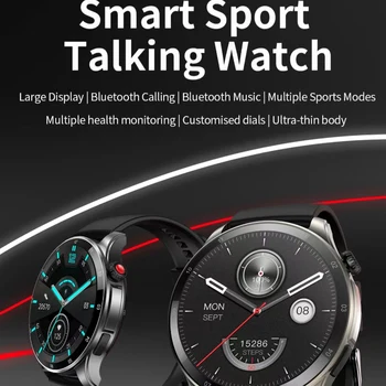 2023 Yeni Bluetooth Çağrı akıllı saat Erkekler Spor Spor İzci kalp monitörü Hava Ekran Android IOS İçin Hzbot E26