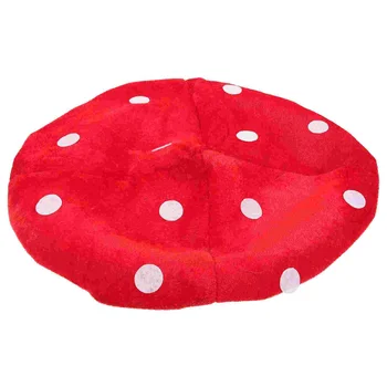Çocuklar Mantar Şapka Peluş parti şapkaları Kırmızı Kostüm Şapka Fotoğraf Prop Şapka Toddler Dekorasyon için Parti