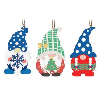 Dıy Noel Süslemeleri Büyüleyici Çevre Dostu Ahşap Noel Kolye Şenlikli Dıy Santa Ağacı Süslemeleri ile Set 25