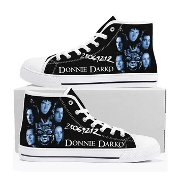 Donnie Darko Yüksek Top Sneakers Mens Womens Genç Tuval Yüksek Kaliteli Spor Ayakkabı Rahat Custom Made Ayakkabı Özelleştirmek DIY Ayakkabı