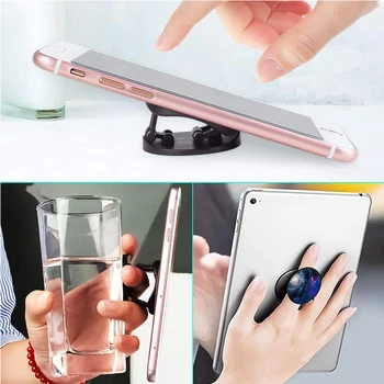 Yeni Katlanabilir Telefon tutucu Dağı Cep Soket Cep telefonu Standı Genişleyen Parmak Yüzük Braketi iPhone Samsung için S21