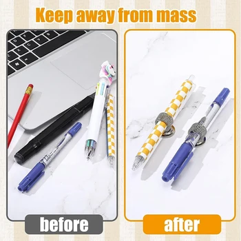 24 Adet kalemlik Klipleri Manganez Çelik kalemlik Kendinden Yapışkanlı Kalem Kalem Organizatör Ayarlanabilir Bahar Döngü Gümüş