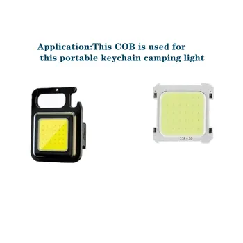 LED COB ÇİP USB taşınabilir mini anahtarlık kamp ışık cep feneri açık DC 2.8-3.2 V max 5-15W 500-1500lm 10 adet