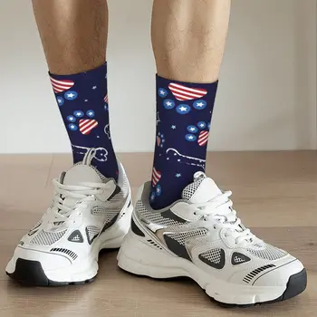 Mutlu erkek Çorapları Pençe Baskı Kemik Ve Yıldız Amerikan Vintage Köpek Sevgilisi Adam Hip Hop Çılgın Ekip Çorap Hediye Desen Baskılı