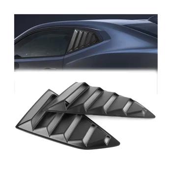 Mat Siyah 1/4 Arka Yan Havalandırma Çeyrek Pencere Panjur Panjur Kapağı Trim için 2016-2022 Chevy Camaro