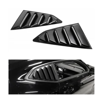 Mat Siyah 1/4 Arka Yan Havalandırma Çeyrek Pencere Panjur Panjur Kapağı Trim için 2016-2022 Chevy Camaro