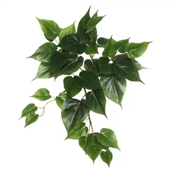 Yapay Yeşil Filodendron Asılı Çalı 3-Sahte Kapalı Bitki Çalı-Ev Veya Ofis Dekoru İçin-Bakım Gerektirmez