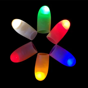2 ADET Sihir Parmak Başparmak LED Akülü Sihirli Sahne Cadılar Bayramı Sihir Parmak Başparmak parti oyuncakları Çocuk için