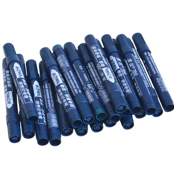 5 adet Kalıcı boya kalemi Kalem Yağlı Su Geçirmez Siyah Kalem Lastik Belirteçleri için Hızlı Kuruyan İmza Kalem Kırtasiye Malzemeleri
