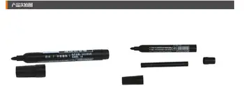 5 adet Kalıcı boya kalemi Kalem Yağlı Su Geçirmez Siyah Kalem Lastik Belirteçleri için Hızlı Kuruyan İmza Kalem Kırtasiye Malzemeleri