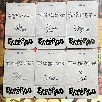 6 adet/takım Kpop Idol NMIXX Expergo Lomo Kartları Photocards Fotoğraf Kartı Kartpostal Hayranları Koleksiyonu için