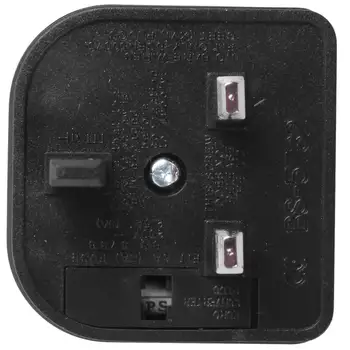 4X Euro 2 Pin 3 Pin Dönüştürücü Fiş Adaptörü Siyah