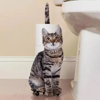 Tuvalet kağıt havlu tutacağı Kedi Şekli Banyo tuvalet kağıdı Depolama Rafı Sevimli tuvalet kağıdı Tutucu Kağıt Standı Hediye Kedi Severler İçin
