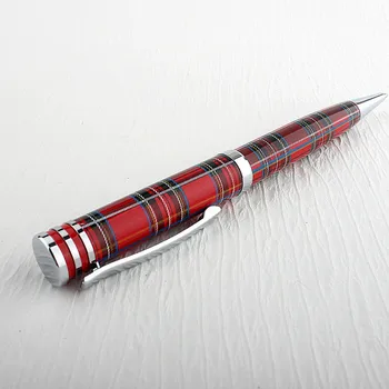 Ofis kalemi Kırmızı Çizgi Desen Metal Tükenmez Kalem Öğrenci Kırtasiye Ofis Malzemeleri Yazma Kalemleri